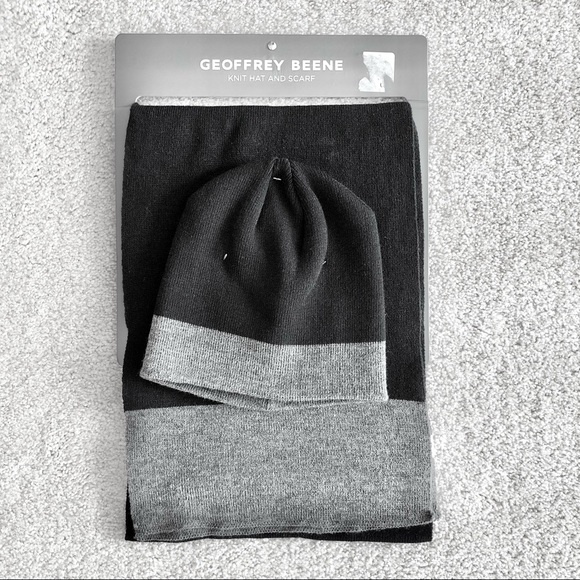 Geoffrey Beene Other - NWT Geoffrey Beene Gray Scarf & Hat Set